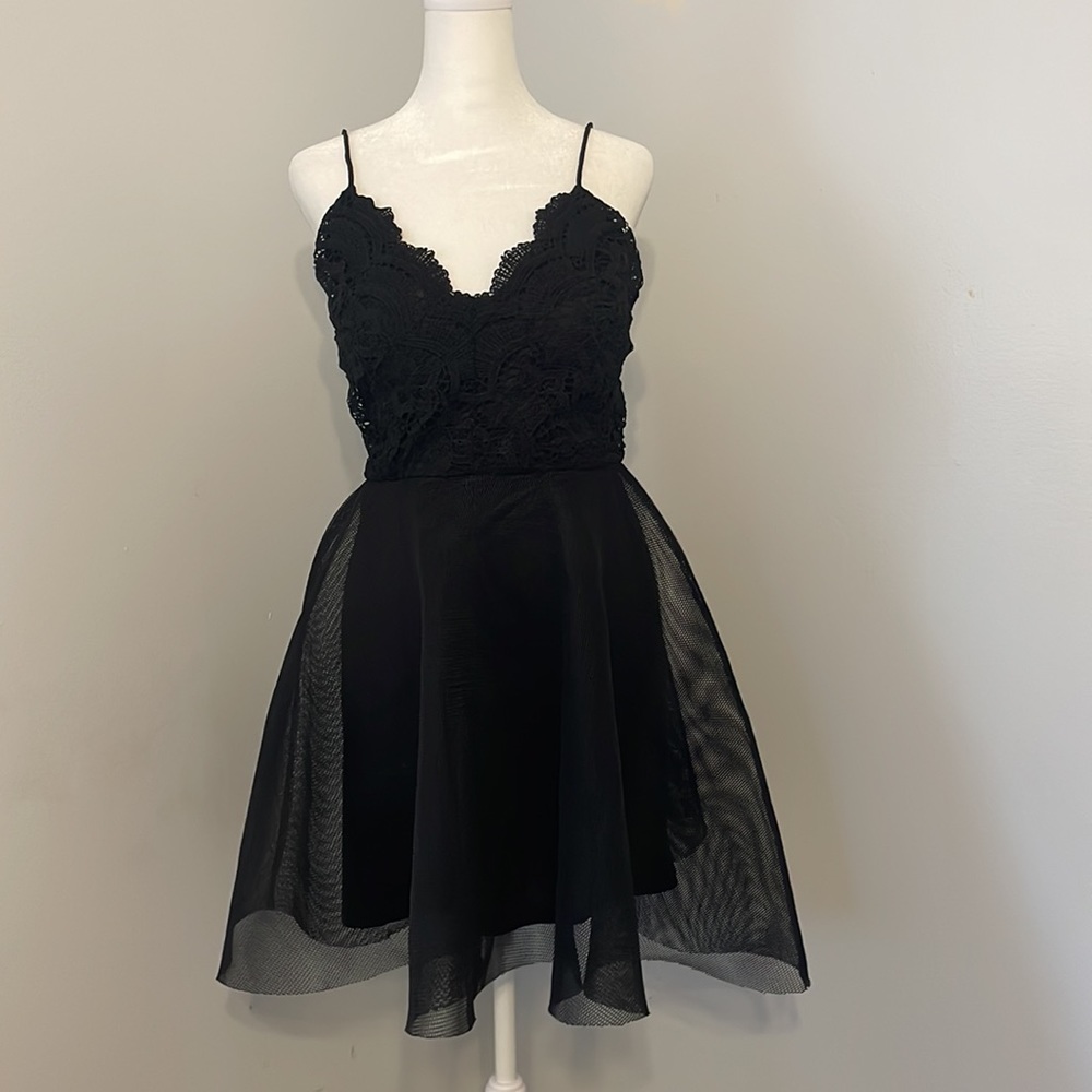 Vintage Charlotte Russe black mini dress, size M